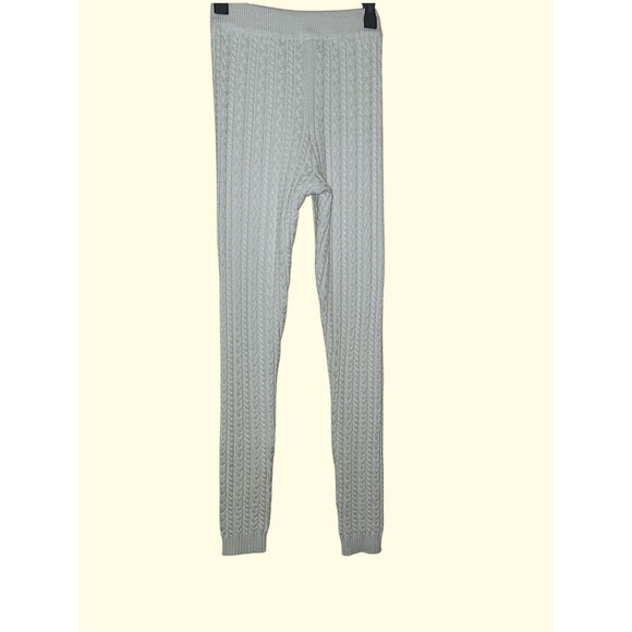 Meshki Womens Soft Cable Knit High-Rise Skinny Leg Sweater Pants Joggers Size S - Picture 5 of 5